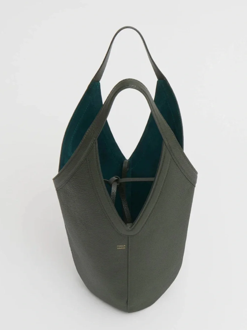 Mansur Gavriel Olive Pebbled Leather Hobo - Picture 3 of 5